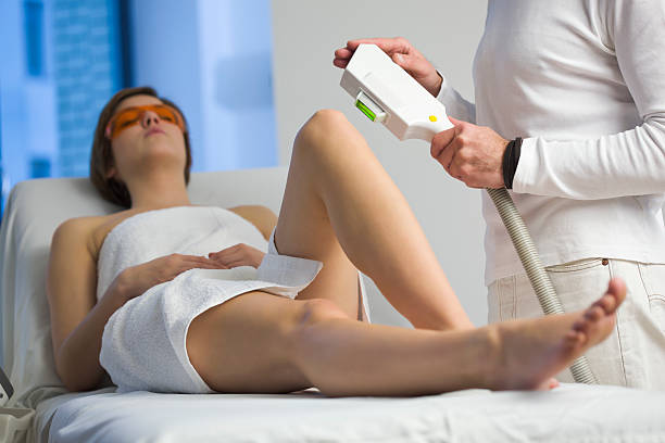 Séance d'épilation définitve au laser sur les jambes